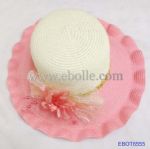 Chic Girls' Starw Hats with Beautiful Flower