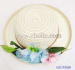 Chic Girls' Starw Hats with Beautiful Flower