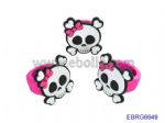 Pink skull silicone rings