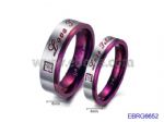 Charming purple titanium steel couple rings