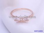 Bow shape rose gold rings