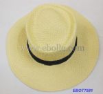 Straw Hats with Ribbon