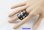 Punk Style Leather Ring Decorate with Rivet 