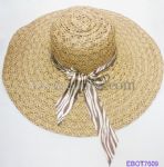 Trendy Ladies' Straw Hats with Silk Ribbon