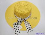 Trendy Ladies' Straw Hats with Silk Ribbon