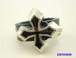Metal cross leather rings