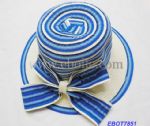 High-grade Straw Hat Decorite with Lovely Bowknot