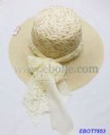 Elegant Beach Straw Hat with Big Bowknot