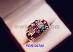 luxurious colorful rhinestone rings