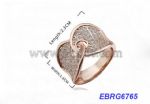 Cross collision rose gold rings
