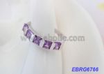 Luxury Rhodium Plated Alloy Zircon Rings