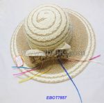 Elegant Handmade Weave Straw Hats with Big Bowknot