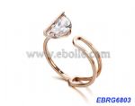 Elegant crystal rose glod rings