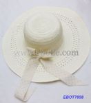 Straw Hats Decorite with Silk Ribbon