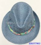 Men's Coyboy Straw Hats with Colorful Ribbon