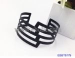 Irregular geometry black metal bracelet