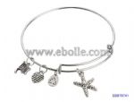 Metal charm bangles