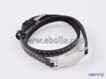 Punk titanium steel leather bracelets with belt buckle
