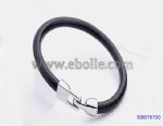 Titanium steel leather bracelets