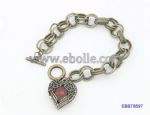 Vintage metal bracelet with charms