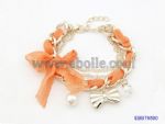 Metal charms bracelets with lace