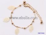 Gold plating leaves bracelets