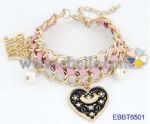 Metal enamel charms bracelet