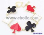 Poker shape enamel bracelet