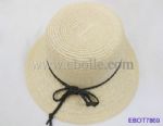 Exquisite Straw Hats Decorate with Braided Leather Rope