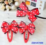 Lovely red white dot hair accessory