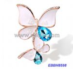 Butterfly style of rhinestone brooch