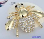 Bees animal shaped rhinestone brooches