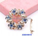 Girls' fashion new style flower crystal brooches with crystal stones