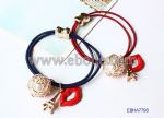 Stylish Headband with Pearl, Red Lip and Eiffel Tower