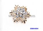 Fashion new style rhinestone winter snowflake silver brooch