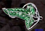 Metal Alloy Enamel Leaves Brooch