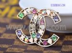 Chanel-Shape Coloured Diamond Brooch