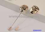 Metal Mask Brooch Pin