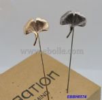 Metal Ginkgo Leaf Long Brooches