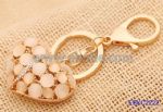 Hot selling rhinestone and opal heart keychain