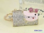 Evening bag keychain with rhinestone 