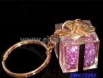 2016 Special Fancy Glass Cage Alloy Present Crystal Keychains