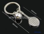 Metal tennis racket keychains