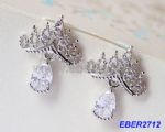 Crown Rhinestone Stud Earring