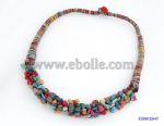 Colorful stone statement necklace