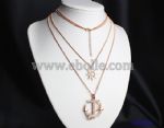 Multi-layer charms necklace
