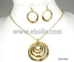 Gold plating jewelry set