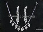 Claw Chain Wedding Necklace With Matching Earring Siam Czech Stone