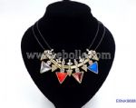 Fashion necklace, pendant made of acrylic and crystals