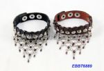 Leather bangle with tassel